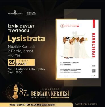 İzmir Devlet Tiyatrosu Lysistrata adlı müzikli komedi Tiyatro