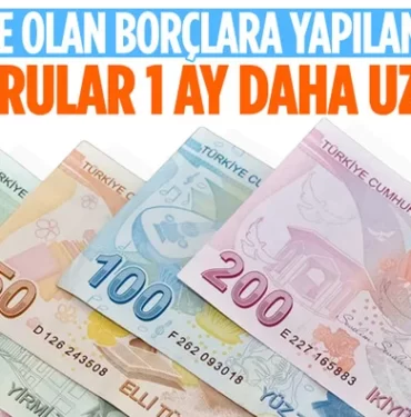 Yapılandırma başvuruları 1 ay uzatıldı
